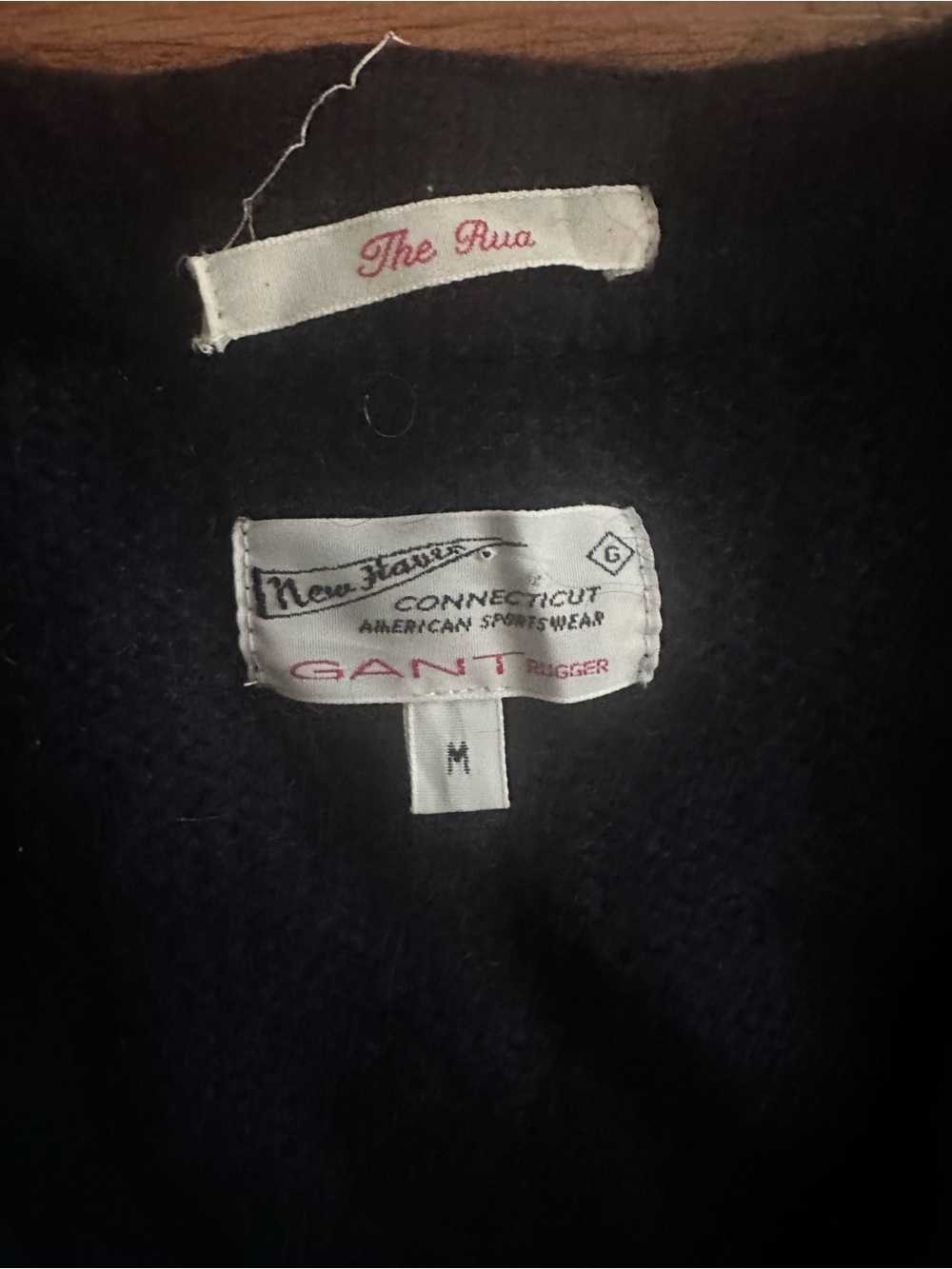 Gant Navy Cardigan with White Chest Stripes - Picture 3 of 3